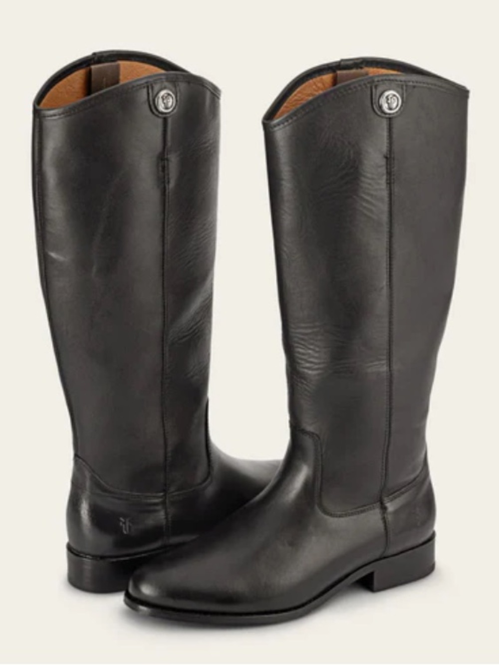 EUC Frye Melissa Button 2 Tall Black Leather Women's Boots Equestrian Riding